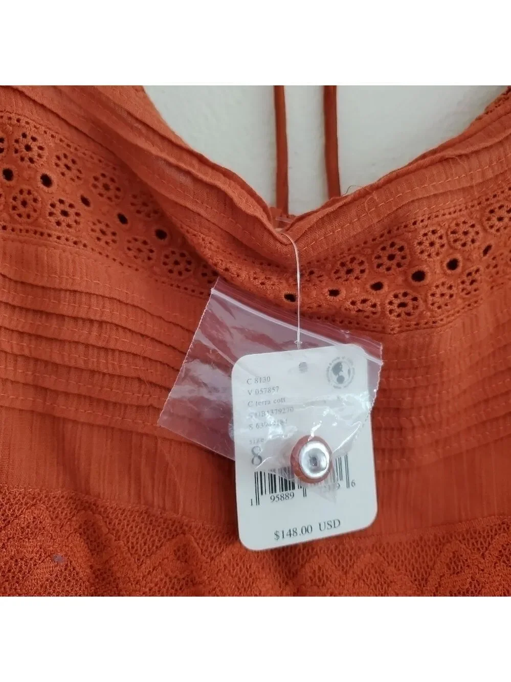 NWT Free People Orange Farrow Romper